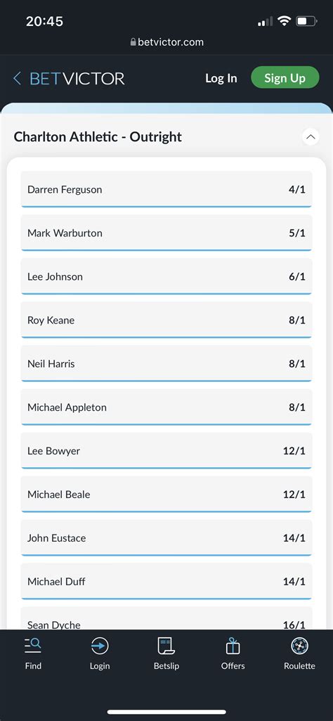 next manager odds.